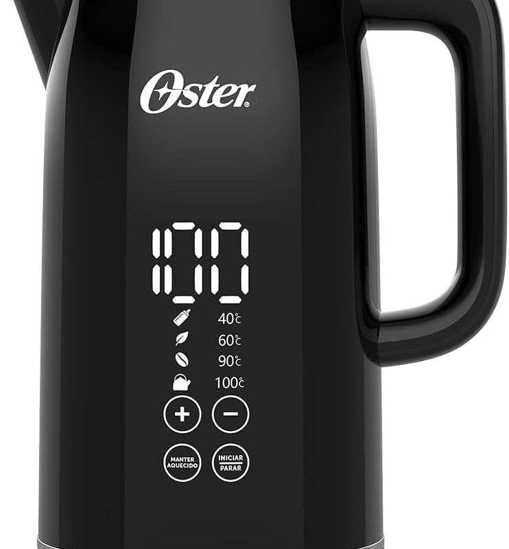 Chaleira Digital Oster Black 1,7L com Controle de Temperatura