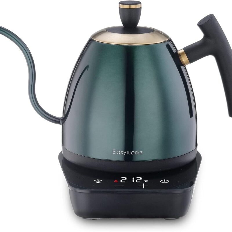 Easyworkz pescoço de ganso Chaleira Elétrica Verde despeje sobre chaleira de café