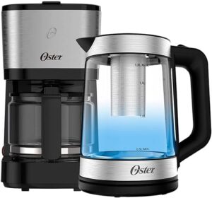 Kit Chaleira Elétrica Oster Tea e Cafeteira Inox Compacta - 220V