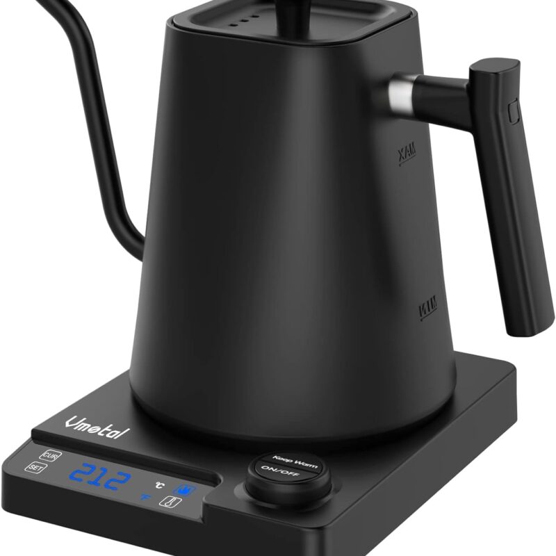 Vmotal Chaleira elétrica de pescoço de ganso, Chaleira elétrica de 1200W com aquecimento rápido